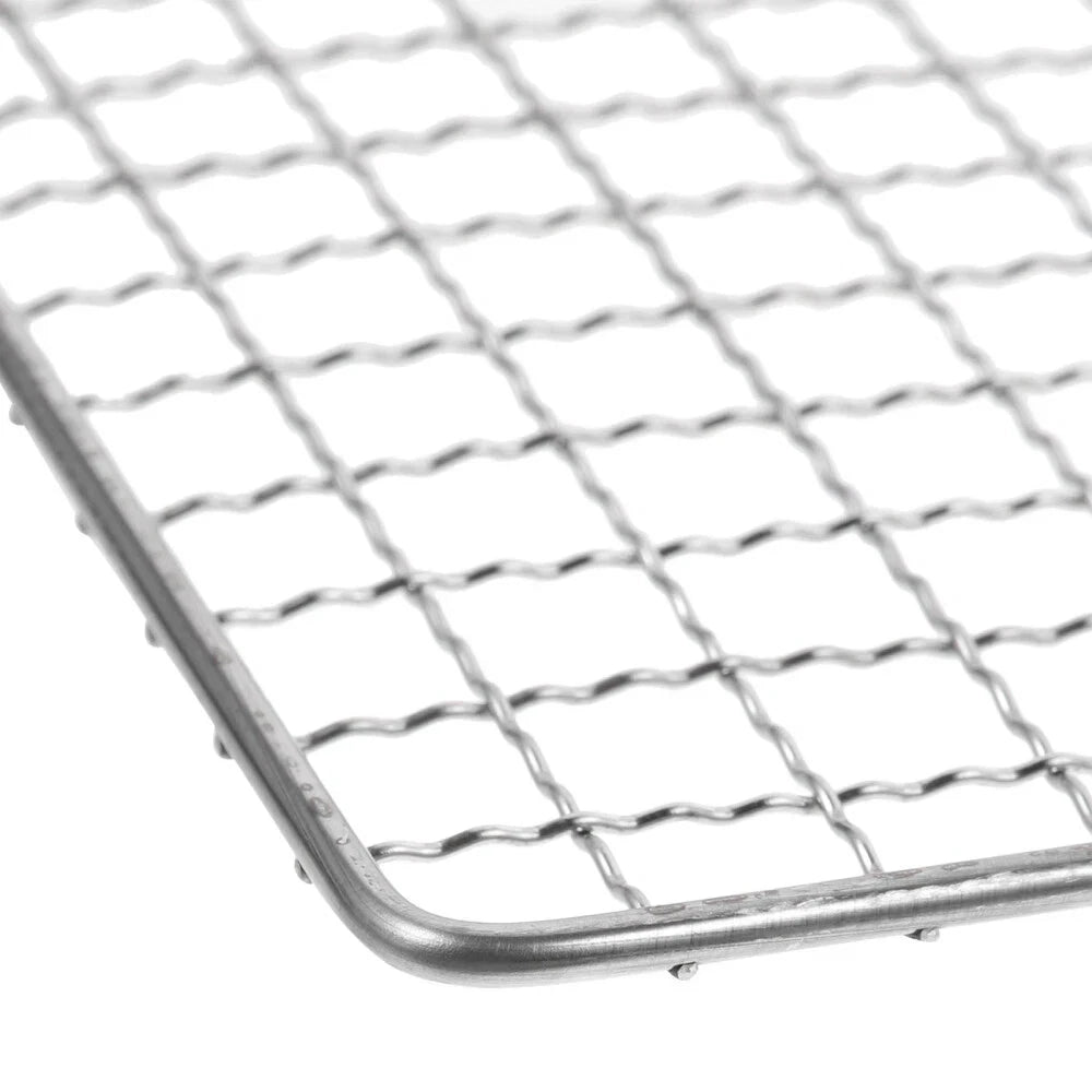 Samland 22x12cm BBQ Grill Mesh Fish Meat Rectangle Net Mat Barbec - V1060-GM2515