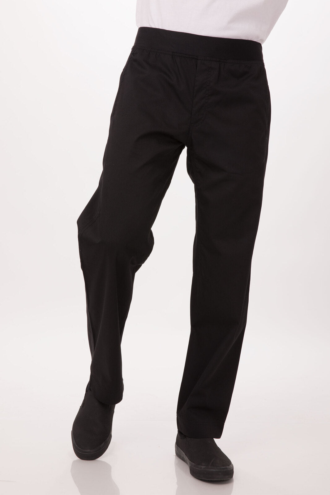 Lightweight Black M Slim Men's Chef Pants by Chef Works