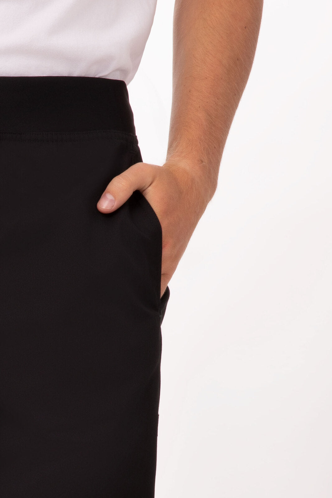 Lightweight Black M Slim Men's Chef Pants by Chef Works