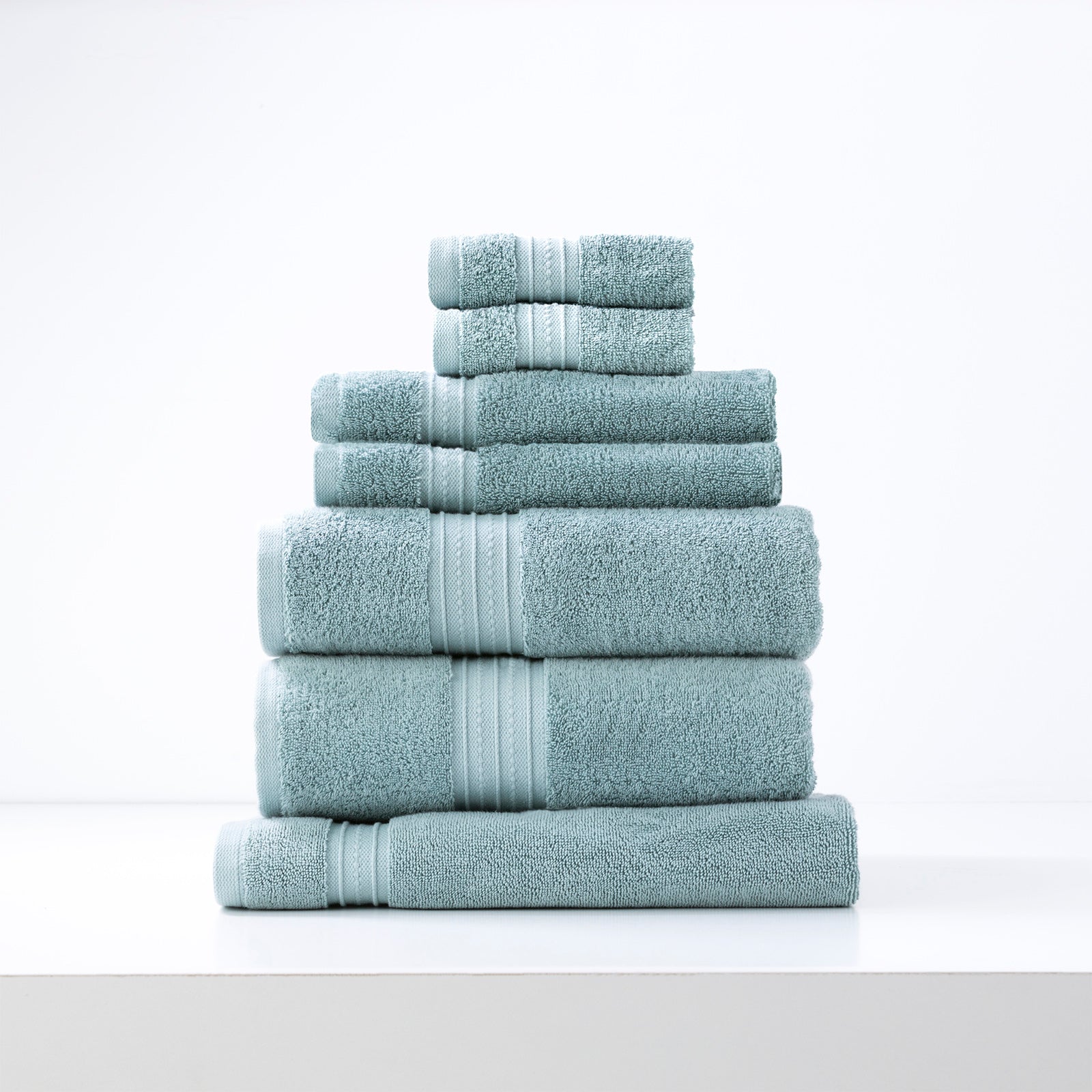 Brentwood 650 GSM Low Twist 7 Piece Gray Mist Bath Set by Renee Taylor