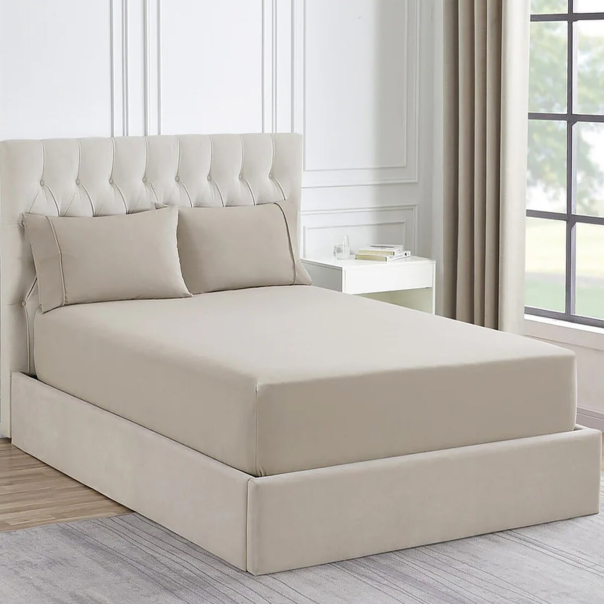 Ddecor Home 1500 Thread count Premium Cotton Blend Sand King Combo Set by Ddecor Home