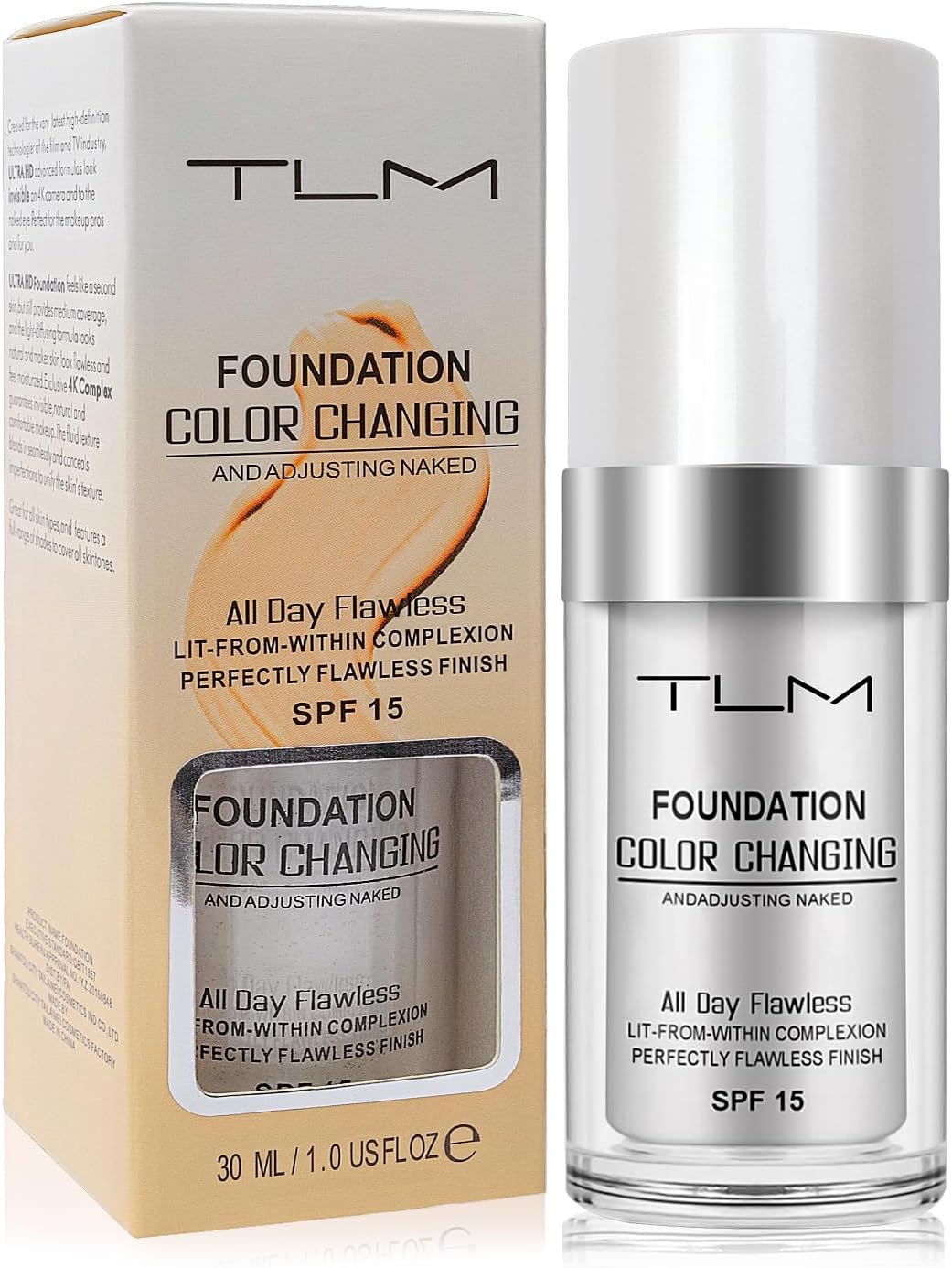 ReviGLam TLM Colour Changing Liquid Foundation Hides Wrinkles & Lines, BB