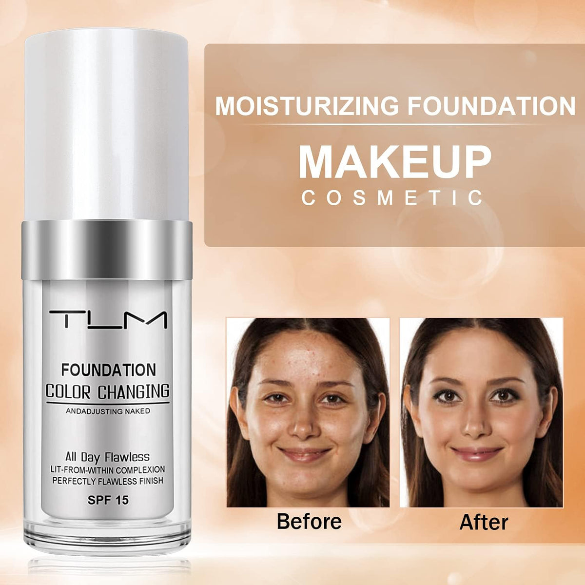 ReviGLam TLM Colour Changing Liquid Foundation Hides Wrinkles & Lines, BB