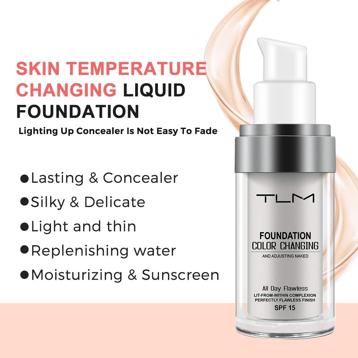 ReviGLam TLM Colour Changing Liquid Foundation Hides Wrinkles & Lines, BB
