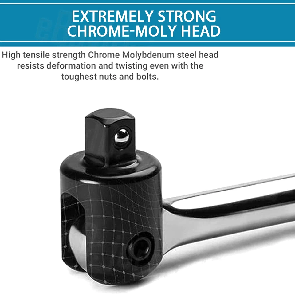 250MM 10" Breaker Bar Socket Heavy Duty 1/2" Drive Wrench Long Spanner