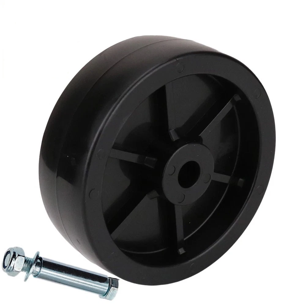 6" 150MM Heavy Duty 500KG 1100LB Solid Rubber Wheel for Jockey Wheel Replacement