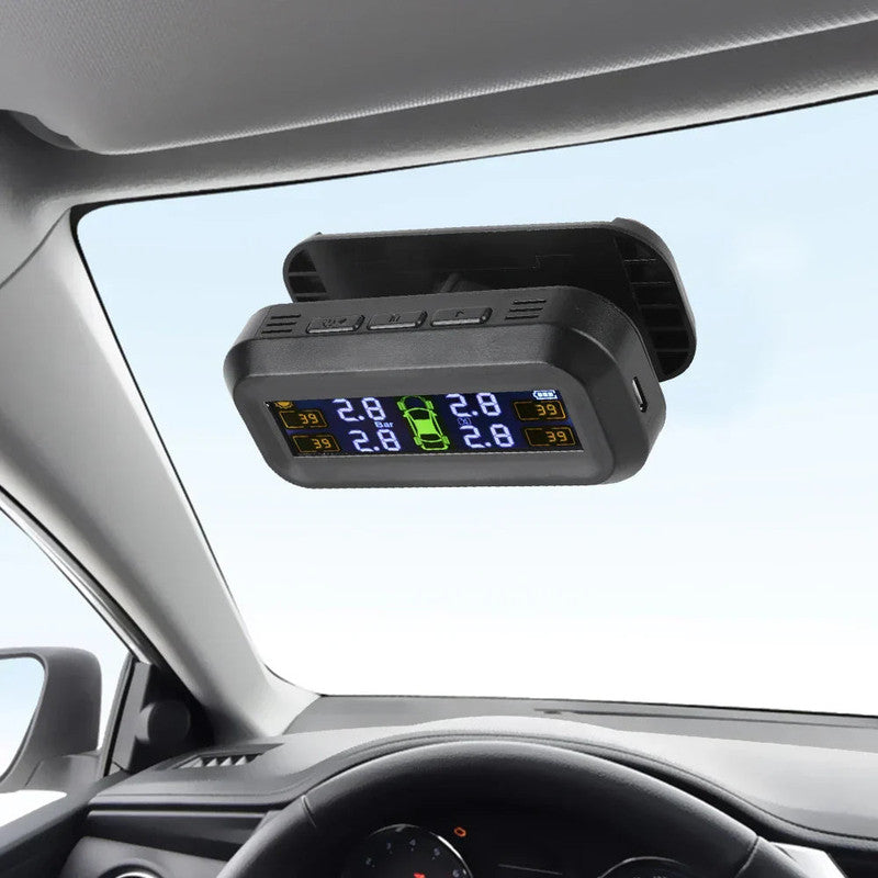 Wireless Tire Pressure Monitoring  Solar And USB Charging