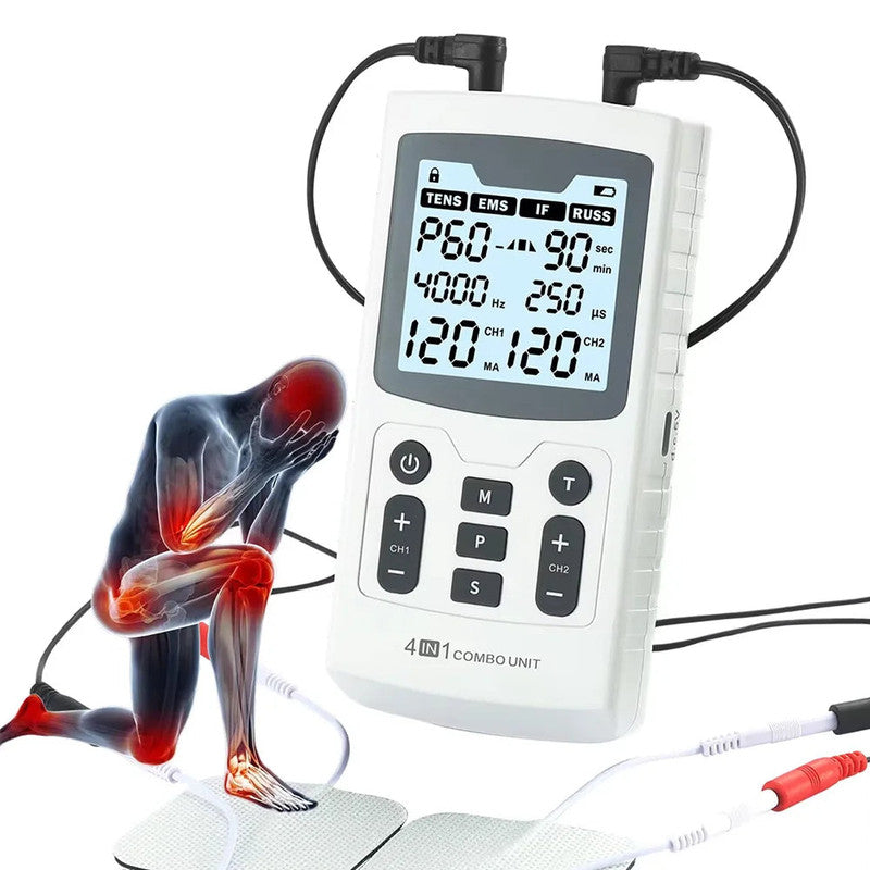 Electric Muscle Therapy Stimulator Interferential Device