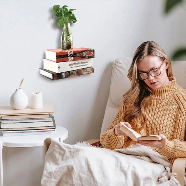 Floating Bookshelf Invisible Book Organizer