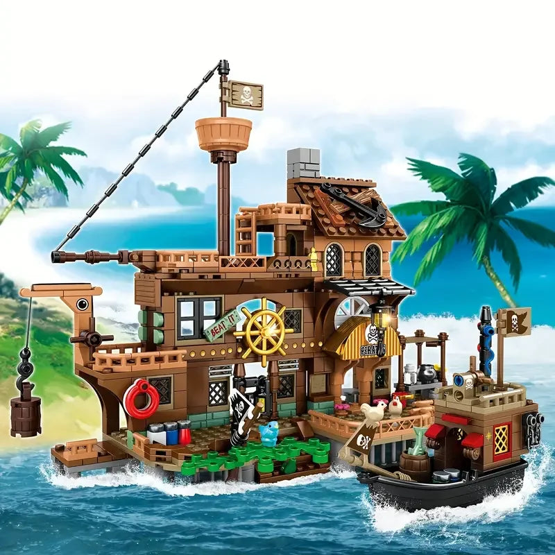 Pirate Island Fortress Building Blocks Set