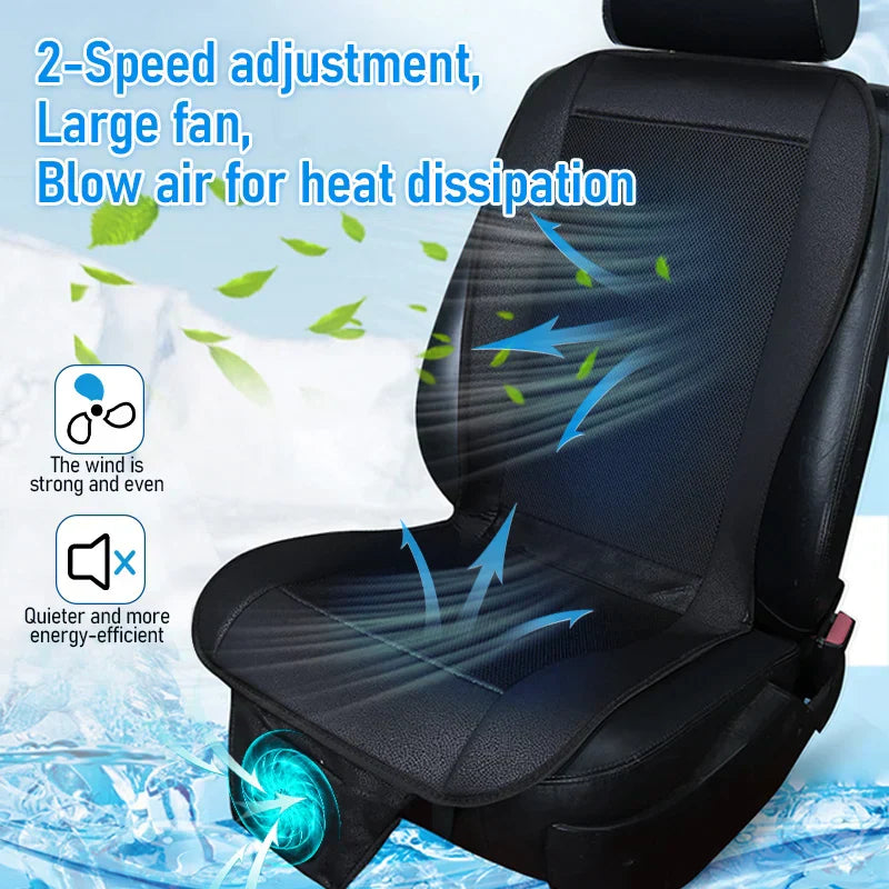 Spacer Car Cooling Seat Cushion-Fan  System Black
