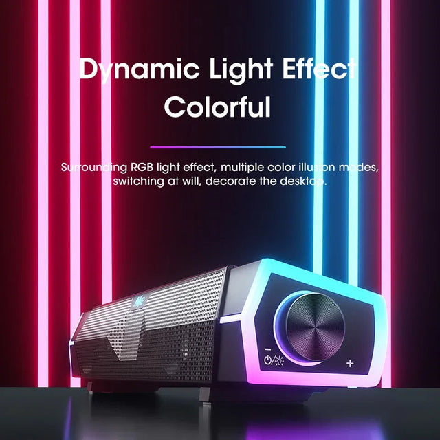 Computer Bluetooth RGB Light Speaker Black