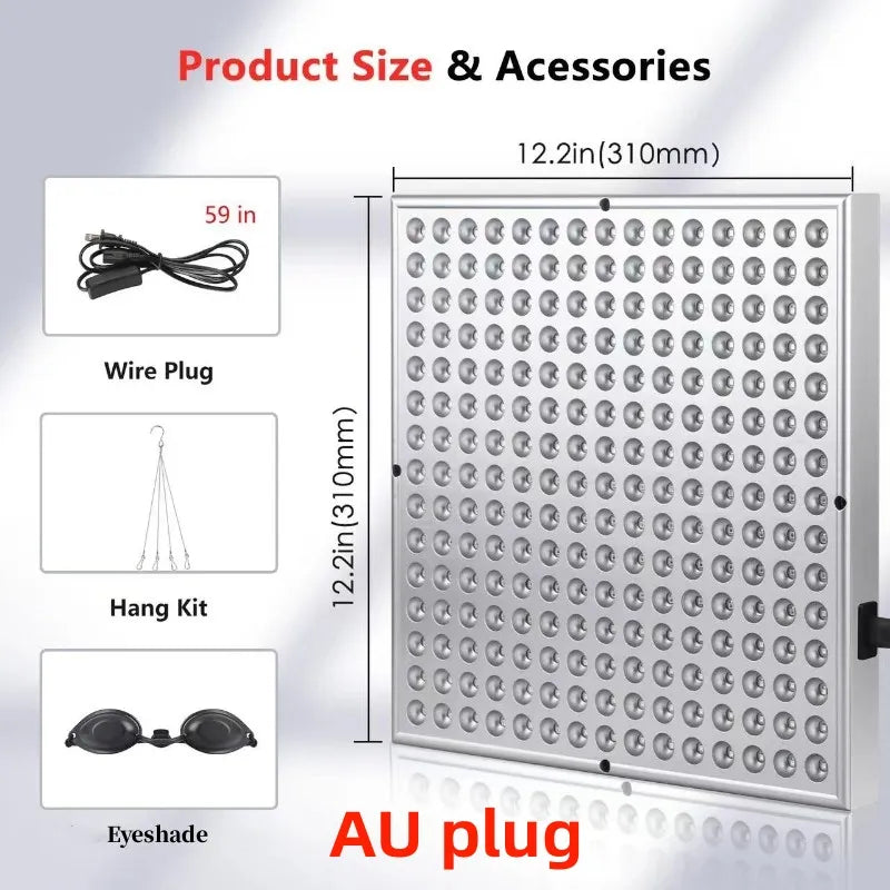 LED Red Light Therapy Panel Lamp: Facial Anti-Aging, Skin Care