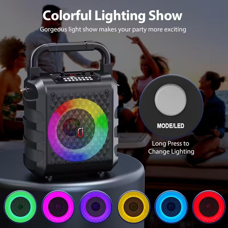 20W Portable Karaoke Speaker with Dual Wireless Mics