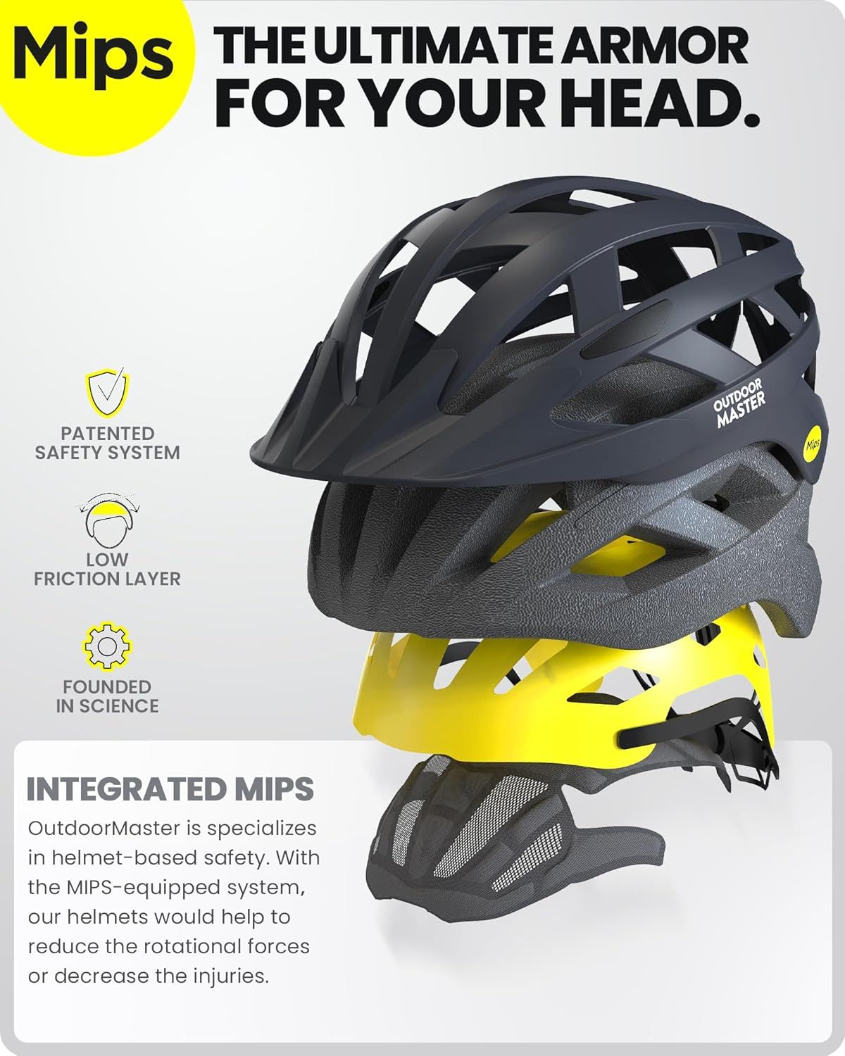 OutdoorMaster Bike Helmet Adult Men Women MIPS Certified Bicycle Helmet with