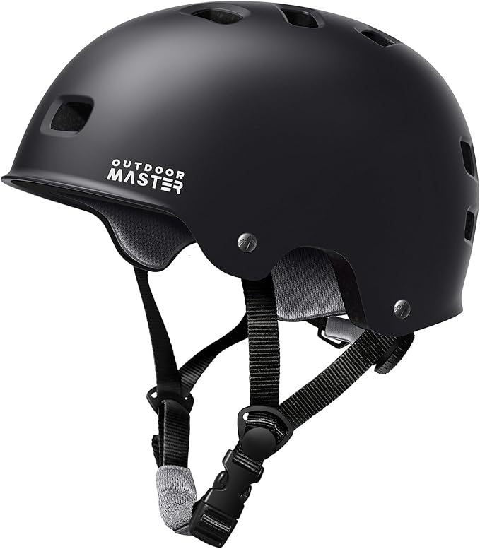 OutdoorMaster Skateboard Cycling Helmet - Two Removable Liners - Medium