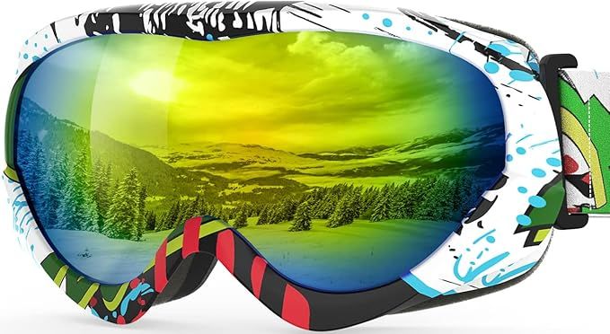 OutdoorMaster Kids Ski Goggles - Helmet Compatible Snow Goggles for Boys & - 6