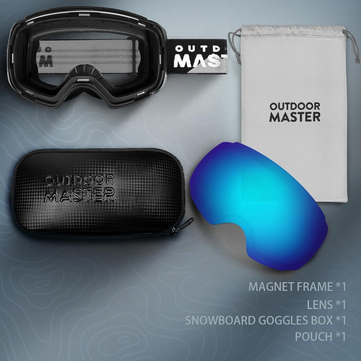 OutdoorMaster Ski Goggles PRO - Frameless, Interchangeable Lens 100% UV400 - 2