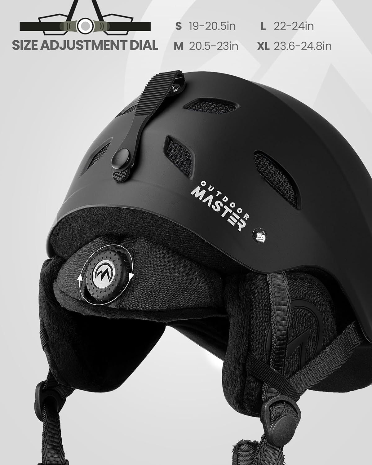 OutdoorMaster Kelvin Ski Helmet - with ASTM Certified Safety, 9 Options - for