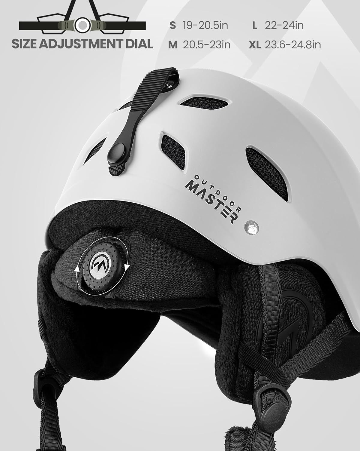 OutdoorMaster Kelvin Ski Helmet - with ASTM Certified Safety, 9 Options - for