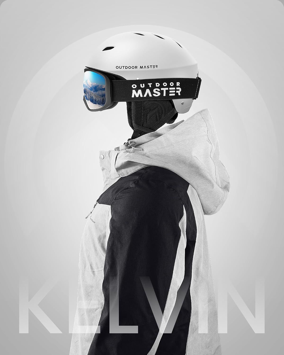 OutdoorMaster Kelvin Ski Helmet - with ASTM Certified Safety, 9 Options - for