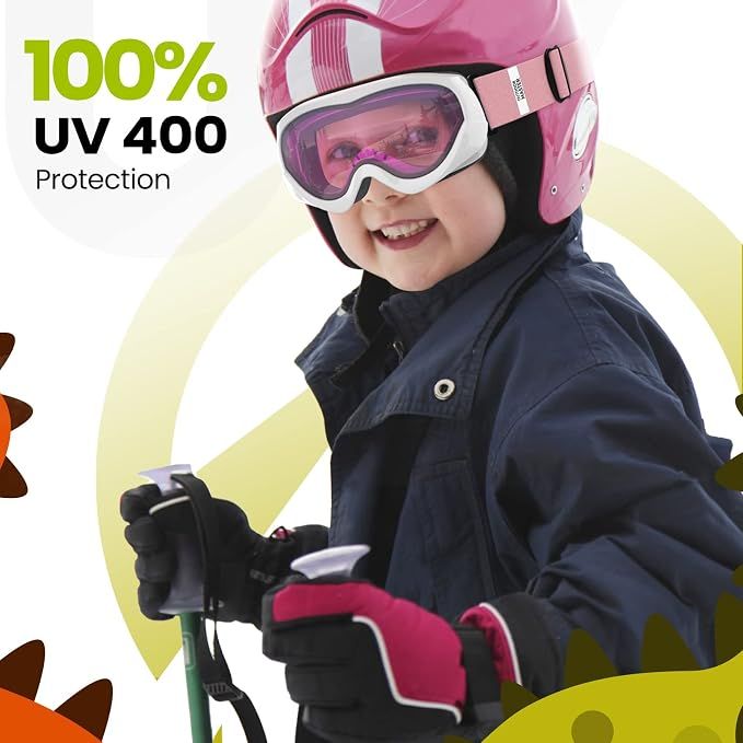 OutdoorMaster Kids Ski Goggles - Helmet Compatible Snow Goggles for Boys & - 6