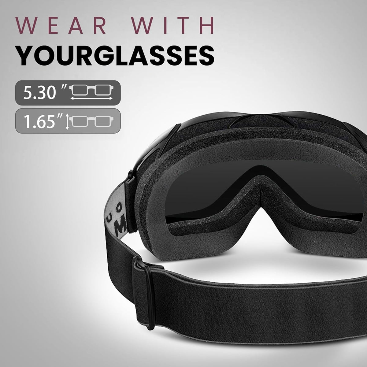 OutdoorMaster OTG Ski Goggles - Over Glasses Ski/Snowboard Goggles for - 5