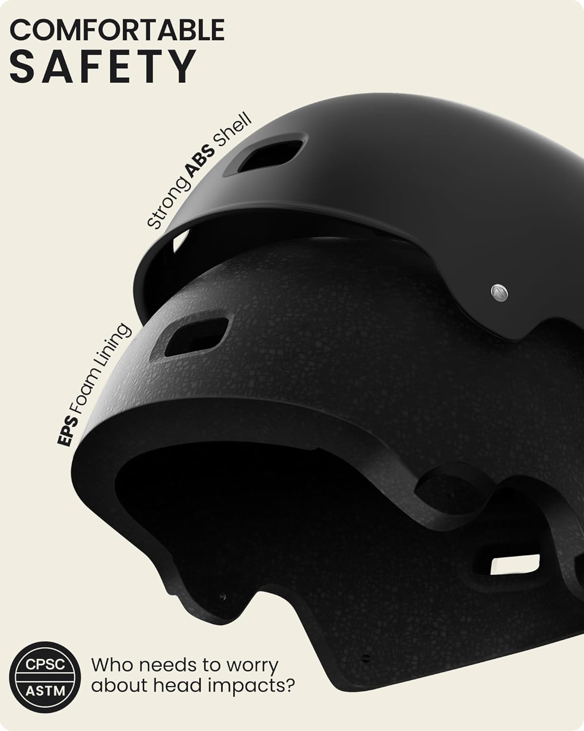 OutdoorMaster Skateboard Cycling Helmet - Two Removable Liners - Large