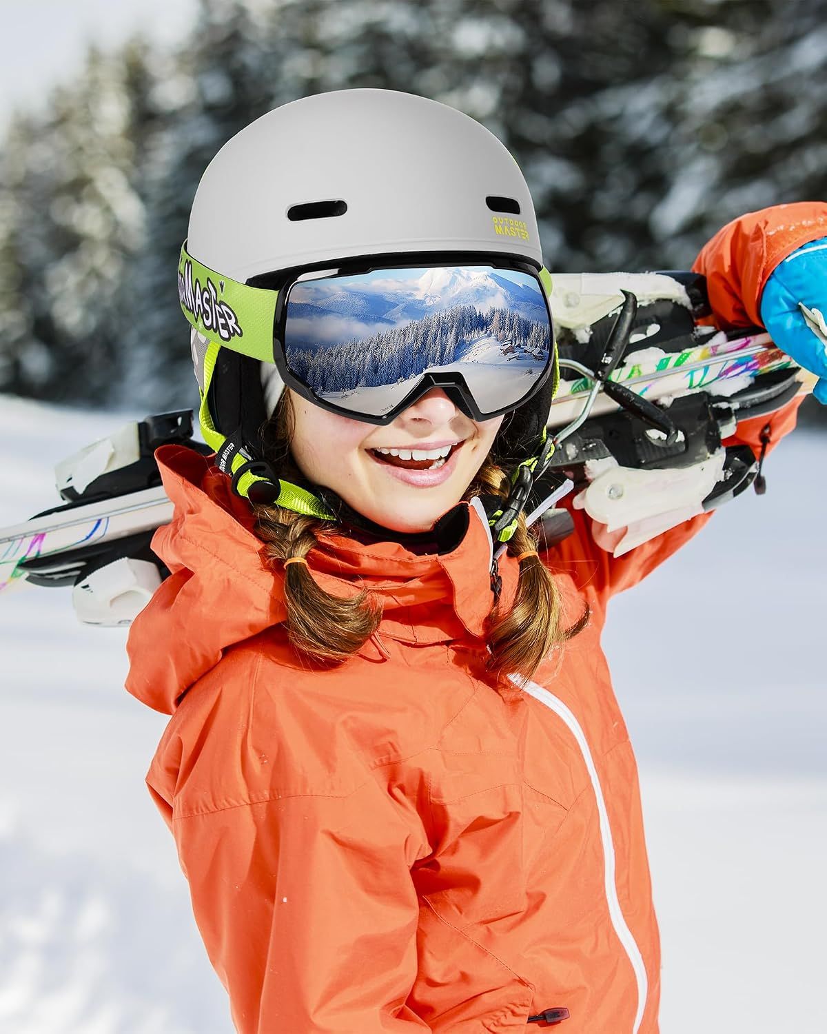 OutdoorMaster Kids Snowboarding Helmet for Boys & Girls - Durable - 56cm Small