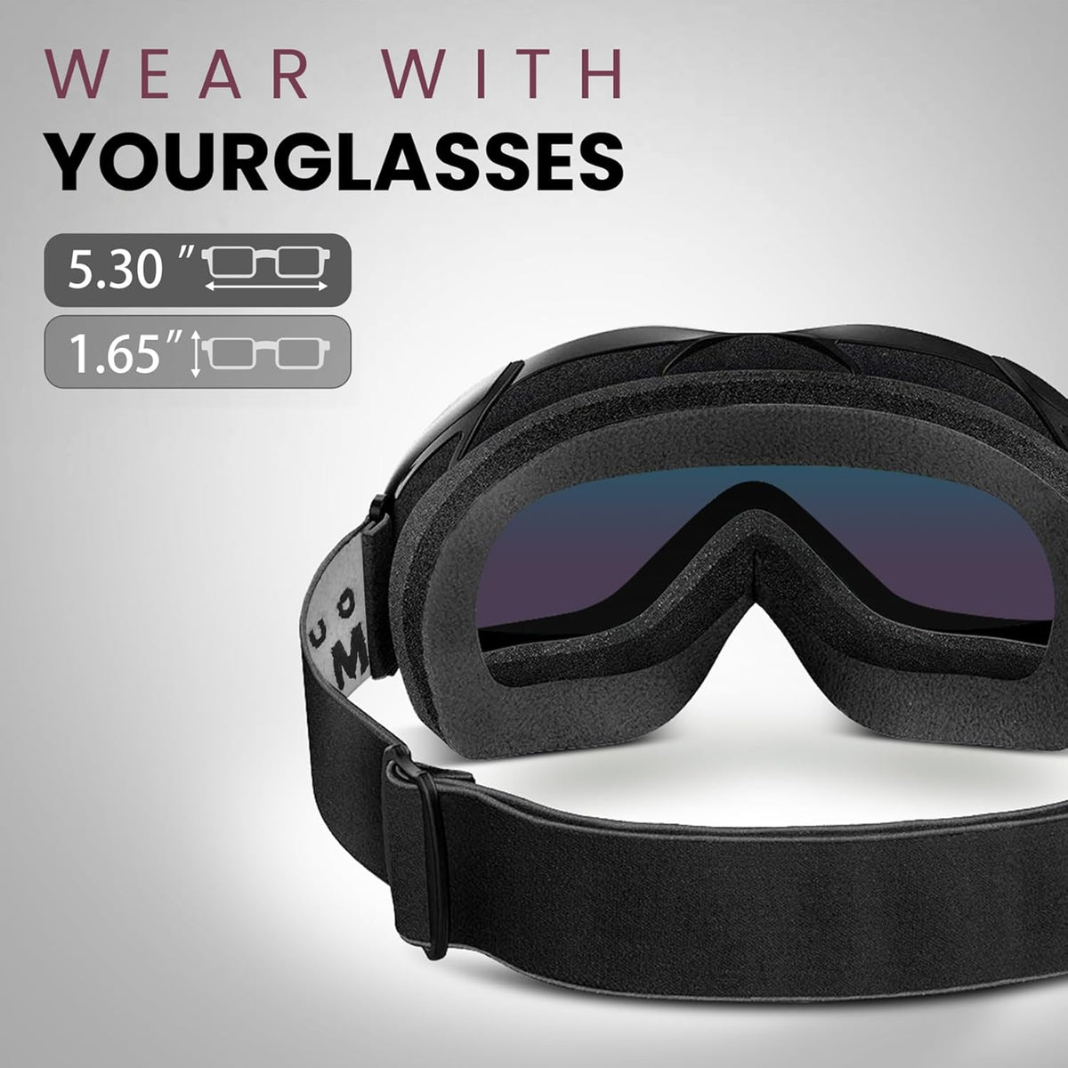 OutdoorMaster OTG Ski Goggles - Over Glasses Ski/Snowboard Goggles for - 5