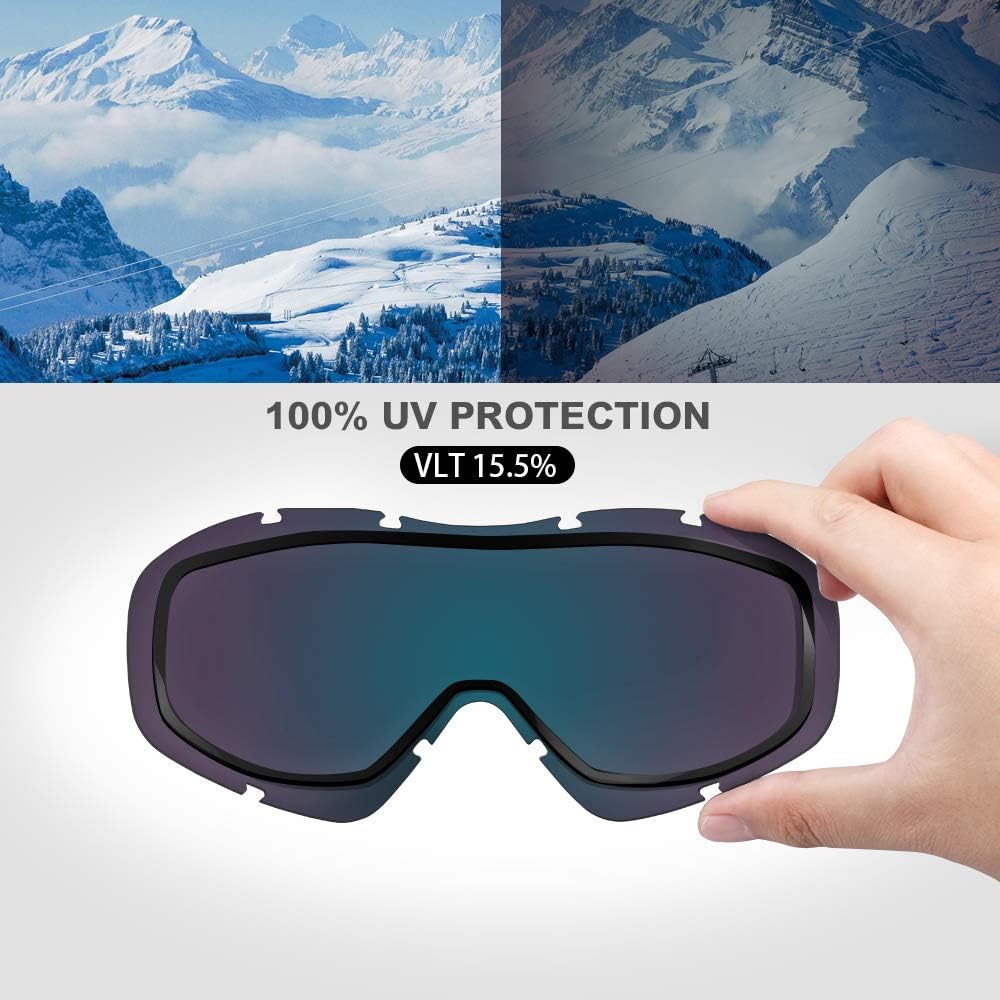 OutdoorMaster OTG Ski Goggles - Over Glasses Ski/Snowboard Goggles for - 5