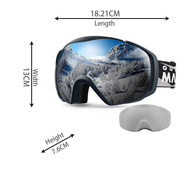 OutdoorMaster Ski Goggles with Cover Snowboard Snow Goggles OTG Anti - - 18