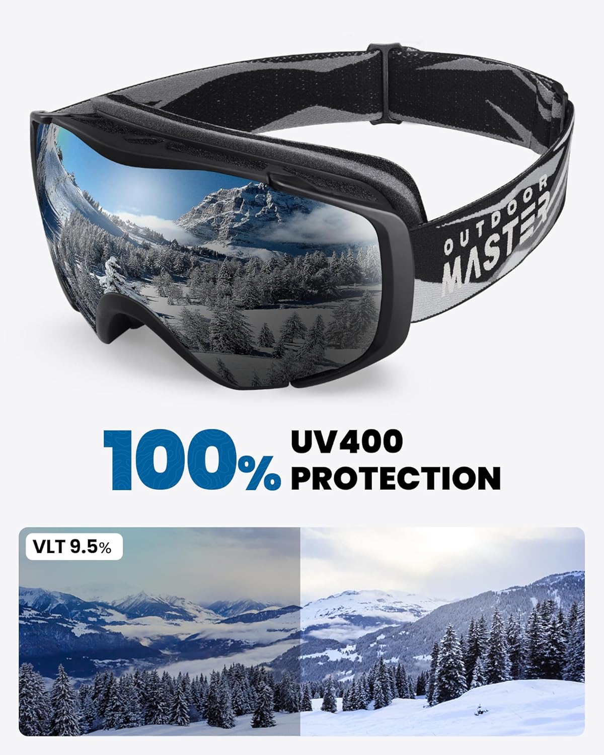 OutdoorMaster Ski Goggles with Cover Snowboard Snow Goggles OTG Anti - - 18