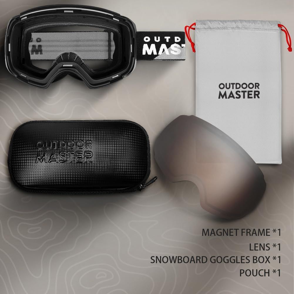 OutdoorMaster Ski Goggles PRO - Frameless, Interchangeable Lens 100% UV400 - 2