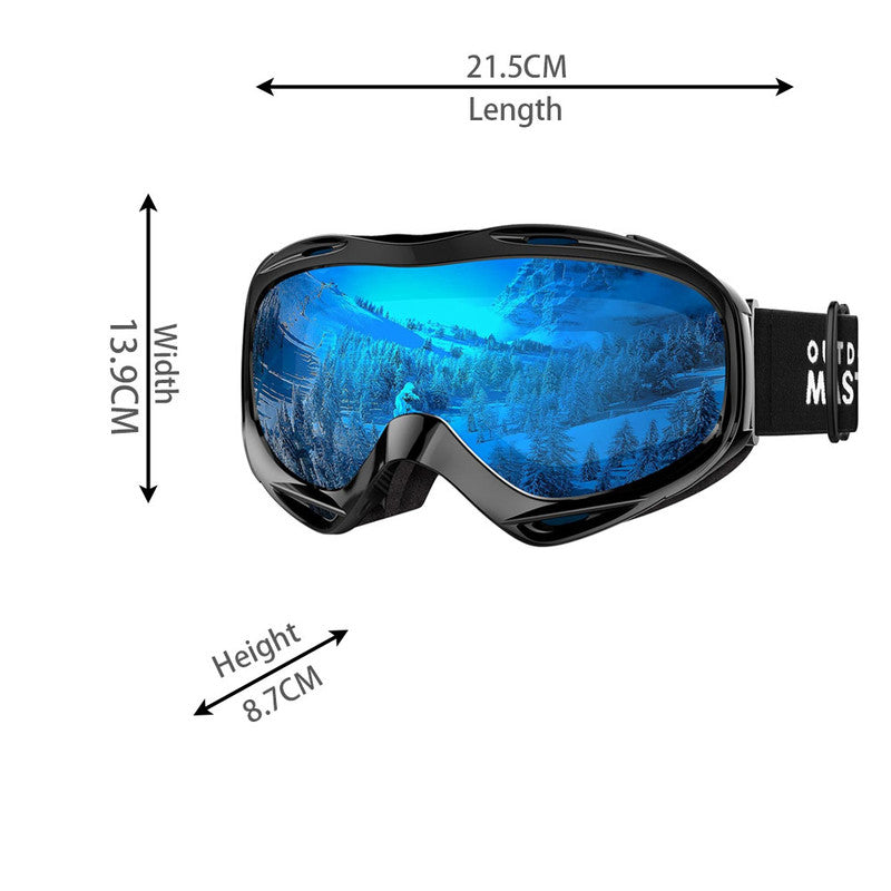 OutdoorMaster OTG Ski Goggles - Over Glasses Ski/Snowboard Goggles for - 5