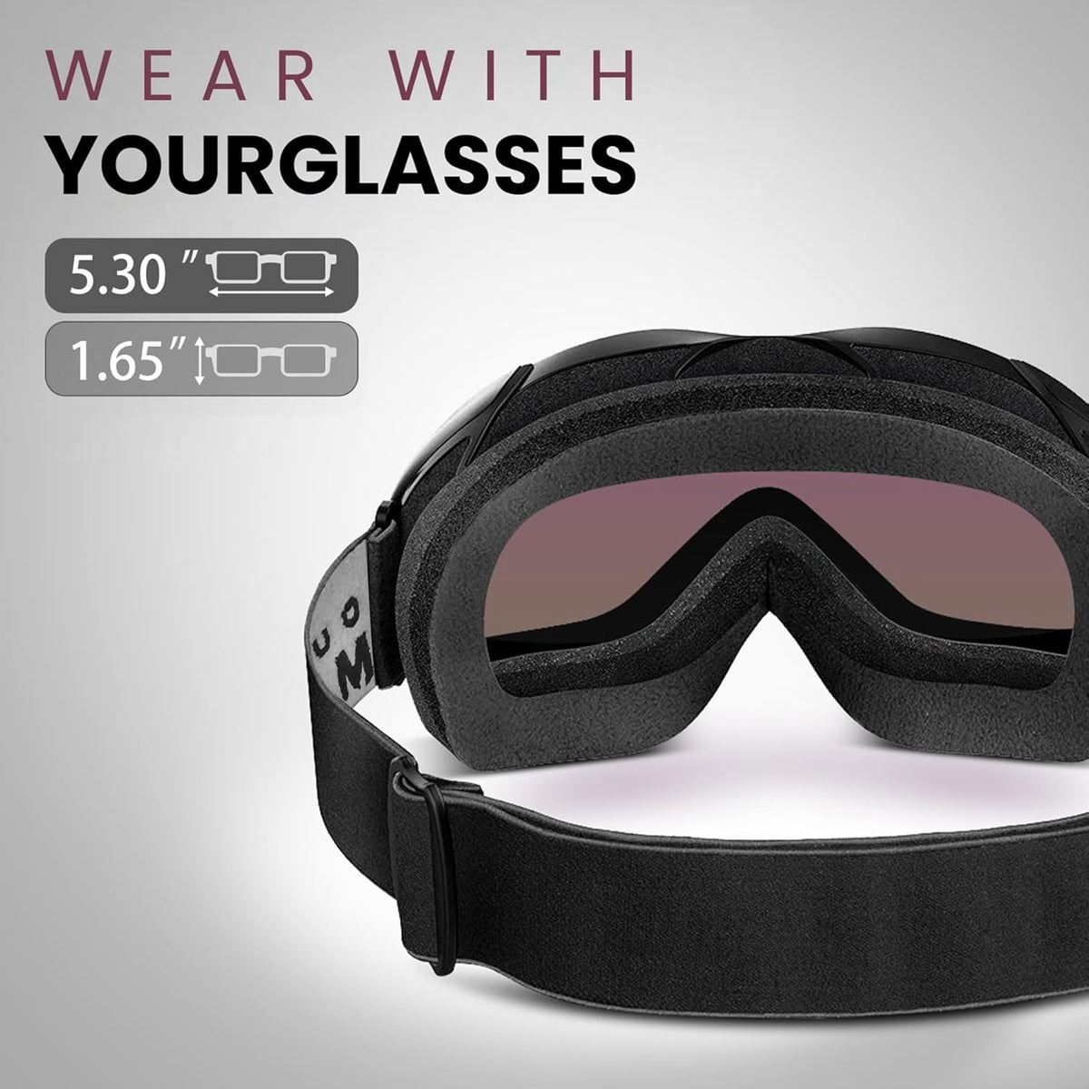 OutdoorMaster OTG Ski Goggles - Over Glasses Ski/Snowboard Goggles for - 5