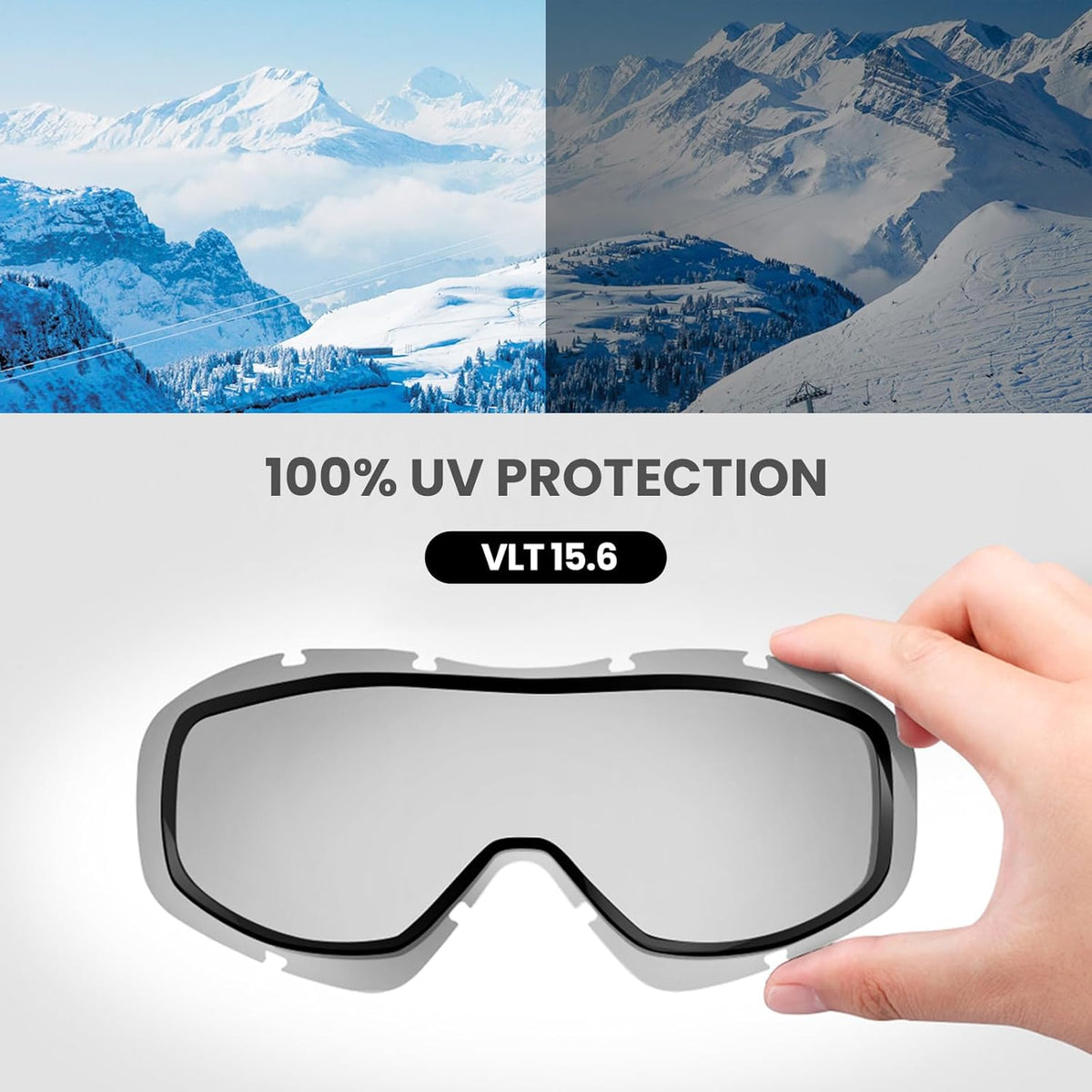 OutdoorMaster OTG Ski Goggles - Over Glasses Ski/Snowboard Goggles for - 5