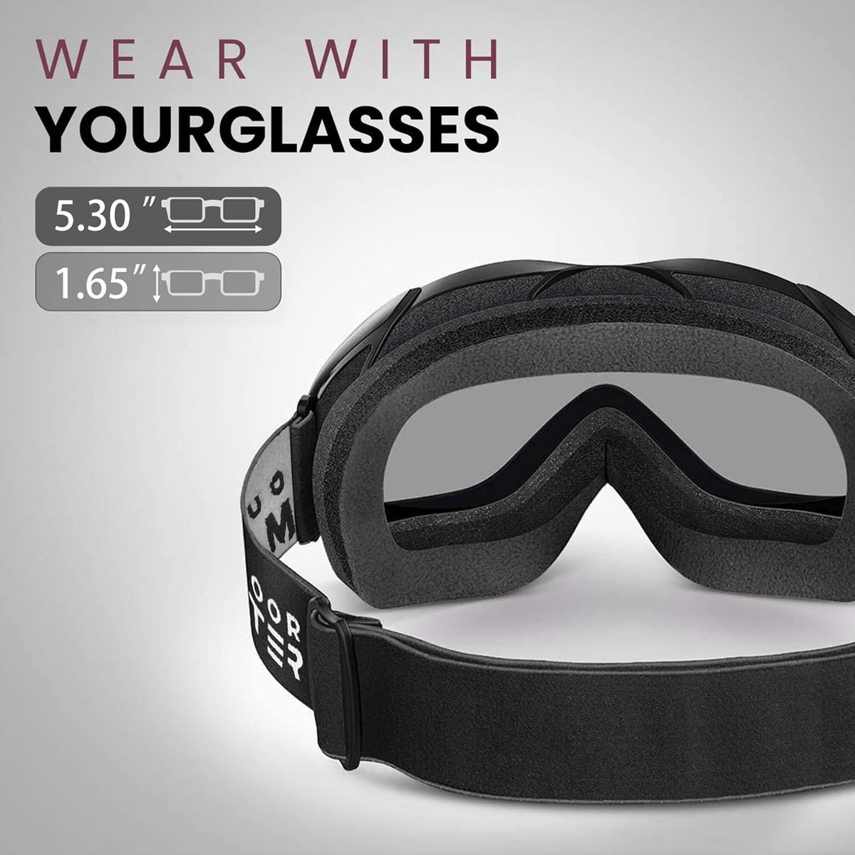 OutdoorMaster OTG Ski Goggles - Over Glasses Ski/Snowboard Goggles for - 5