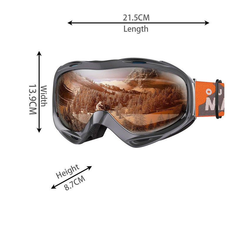 OutdoorMaster OTG Ski Goggles - Over Glasses Ski/Snowboard Goggles for - 5