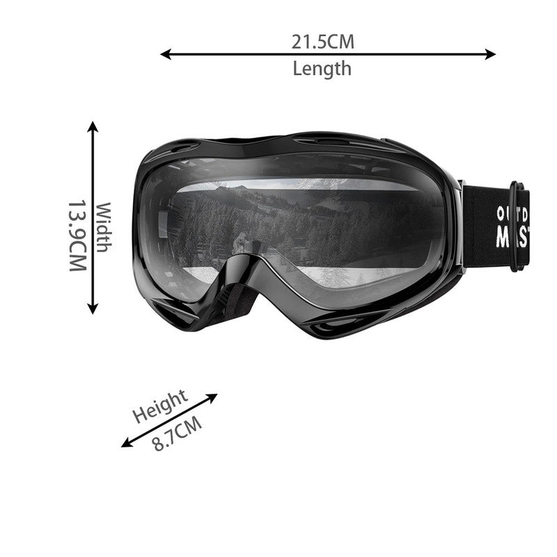 OutdoorMaster OTG Ski Goggles - Over Glasses Ski/Snowboard Goggles for - 5