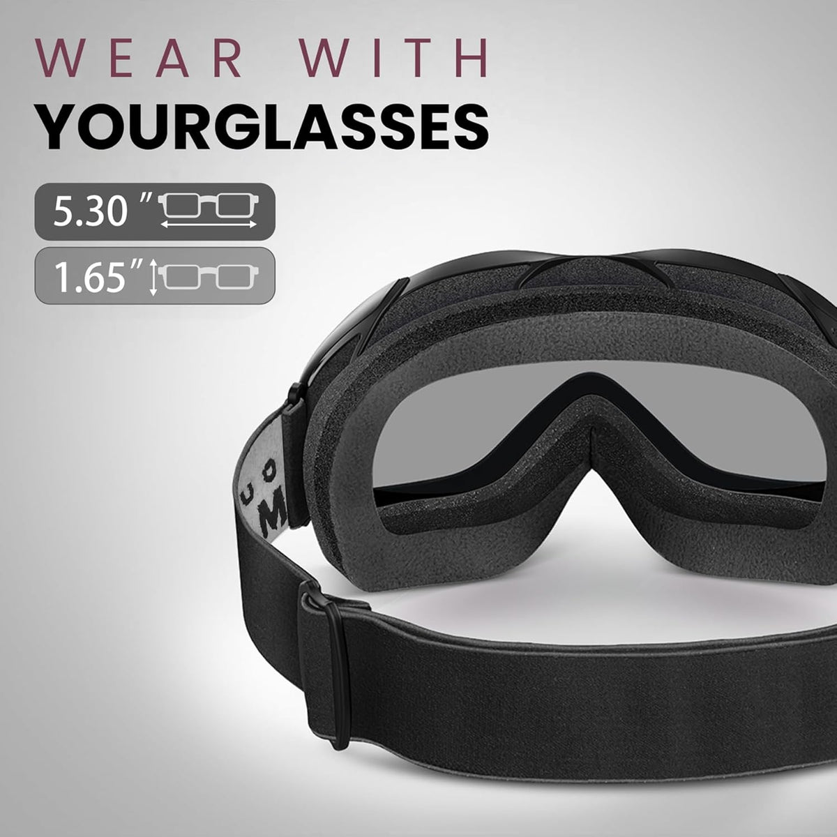 OutdoorMaster OTG Ski Goggles - Over Glasses Ski/Snowboard Goggles for - 5