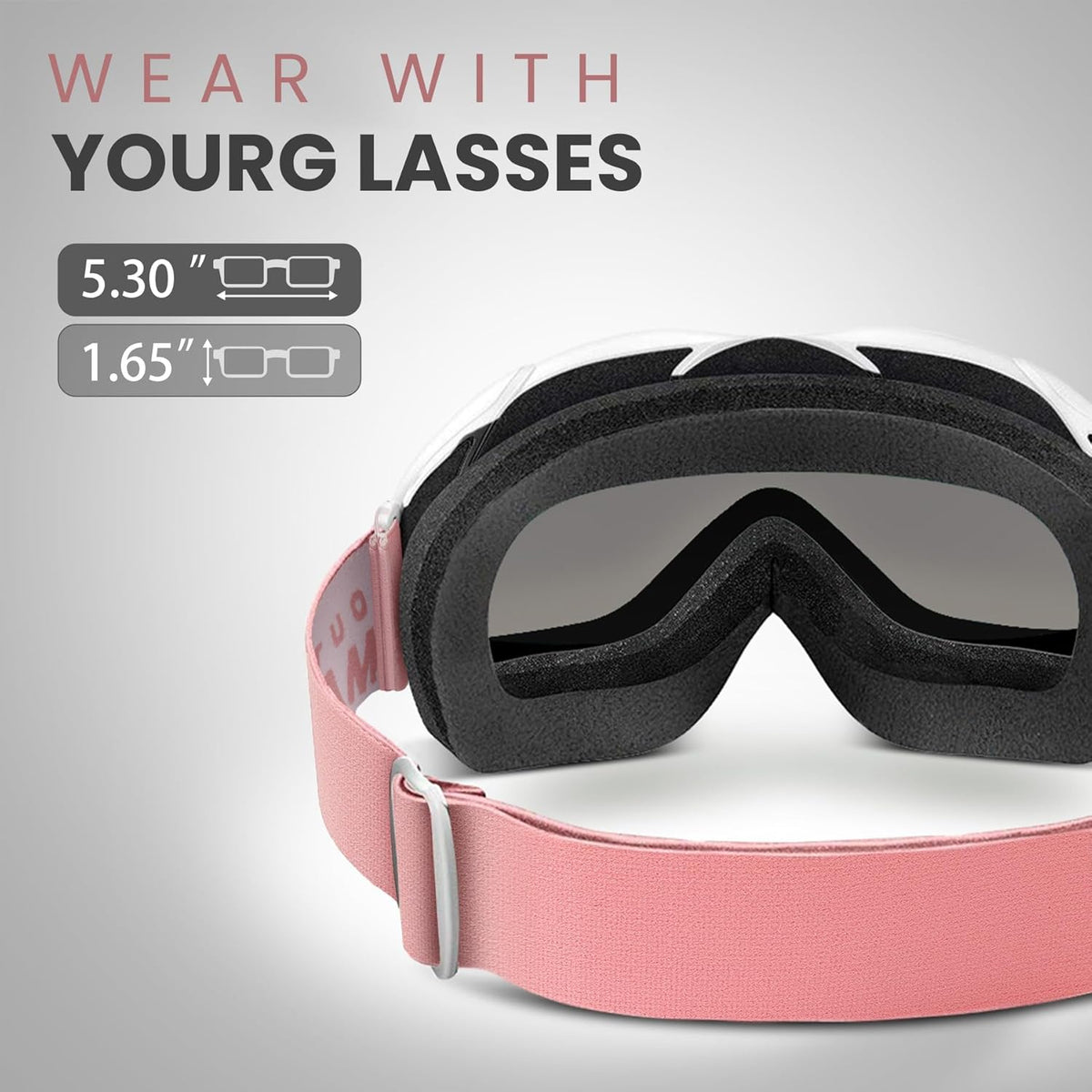 OutdoorMaster OTG Ski Goggles - Over Glasses Ski/Snowboard Goggles for - 5