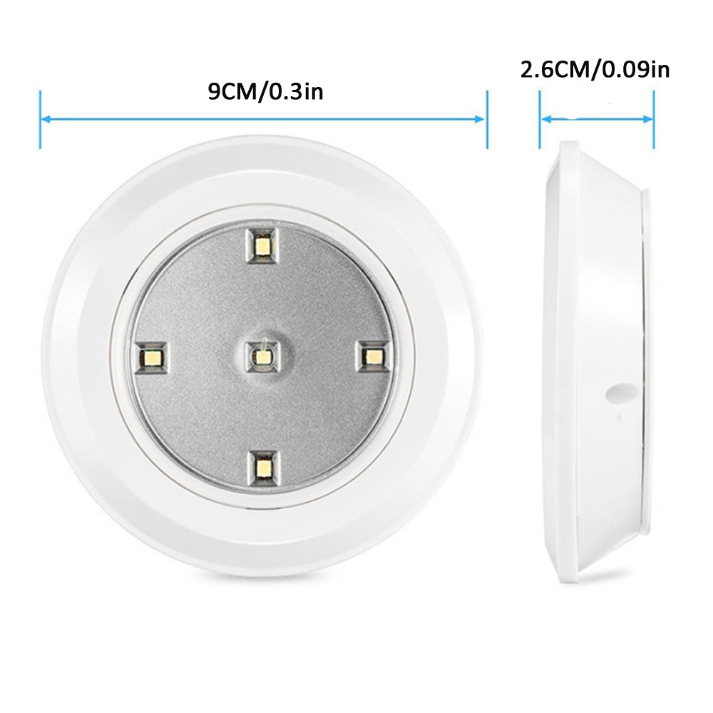 6 LED Light Set with Remote - Cool White for Cabinets & Displays