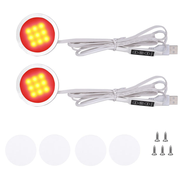 RGB Single LED Kitchen Under Cabinet Puck Light Color LED Light Kitchen 2