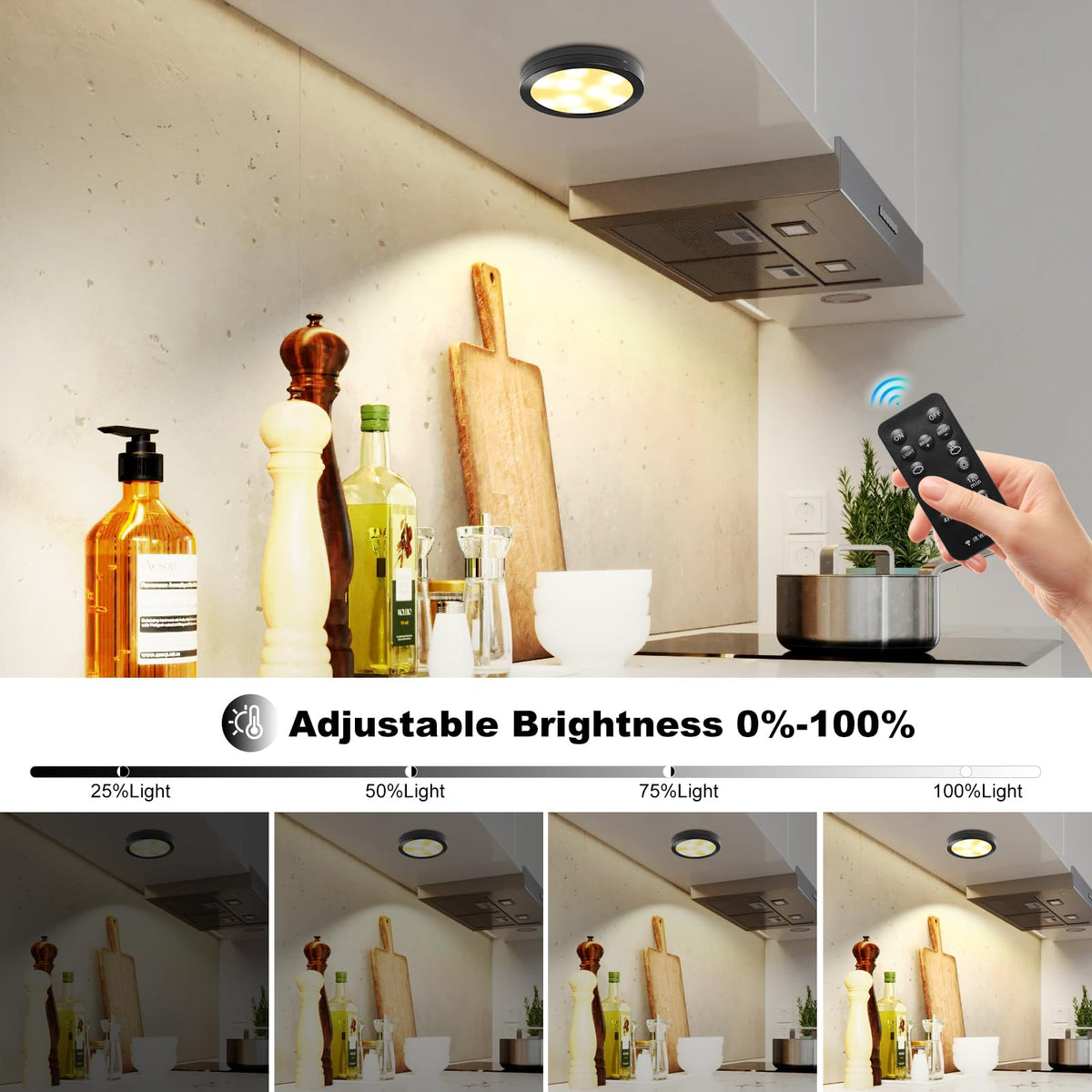 3 Pack Smart Under Cabinet Lights Hardwired,Dimmable LED Light for Kitchen Under Cabinet with Alexa Google Remote APP Control for Under Counter Lights for Cabinet Closets(Warm White)
