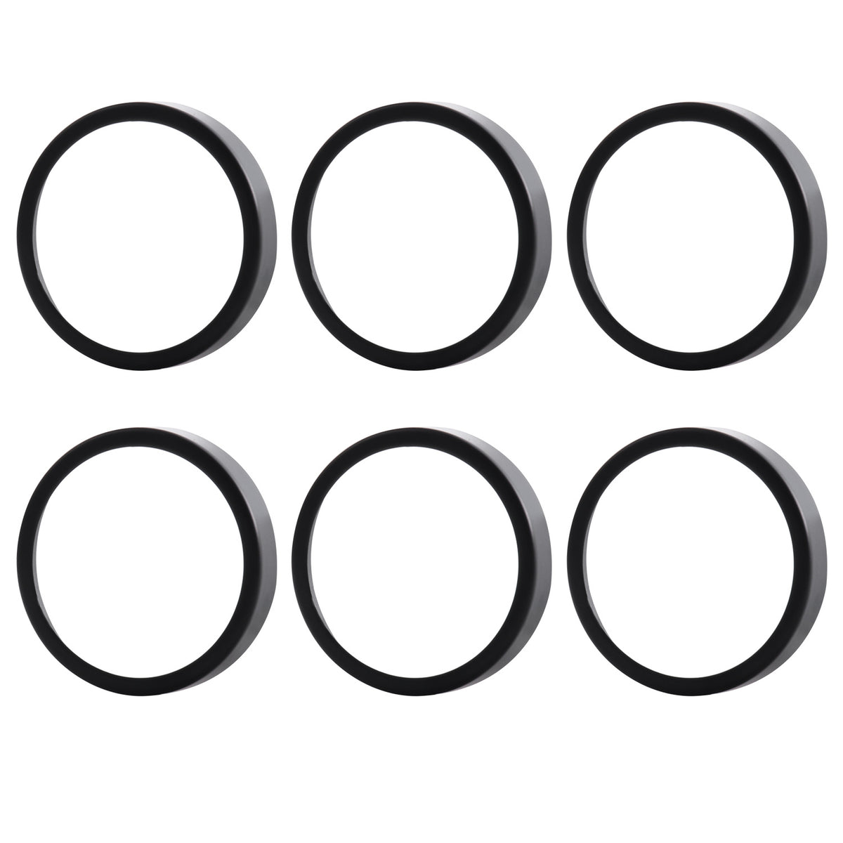 6 Pack GU10/MR16 Bulb Decorative Trim Rings, Heat Insulation Anti-Scald Protective Rings for Track Lighting, Snap-On Spring-Loaded Design (Matte Black)