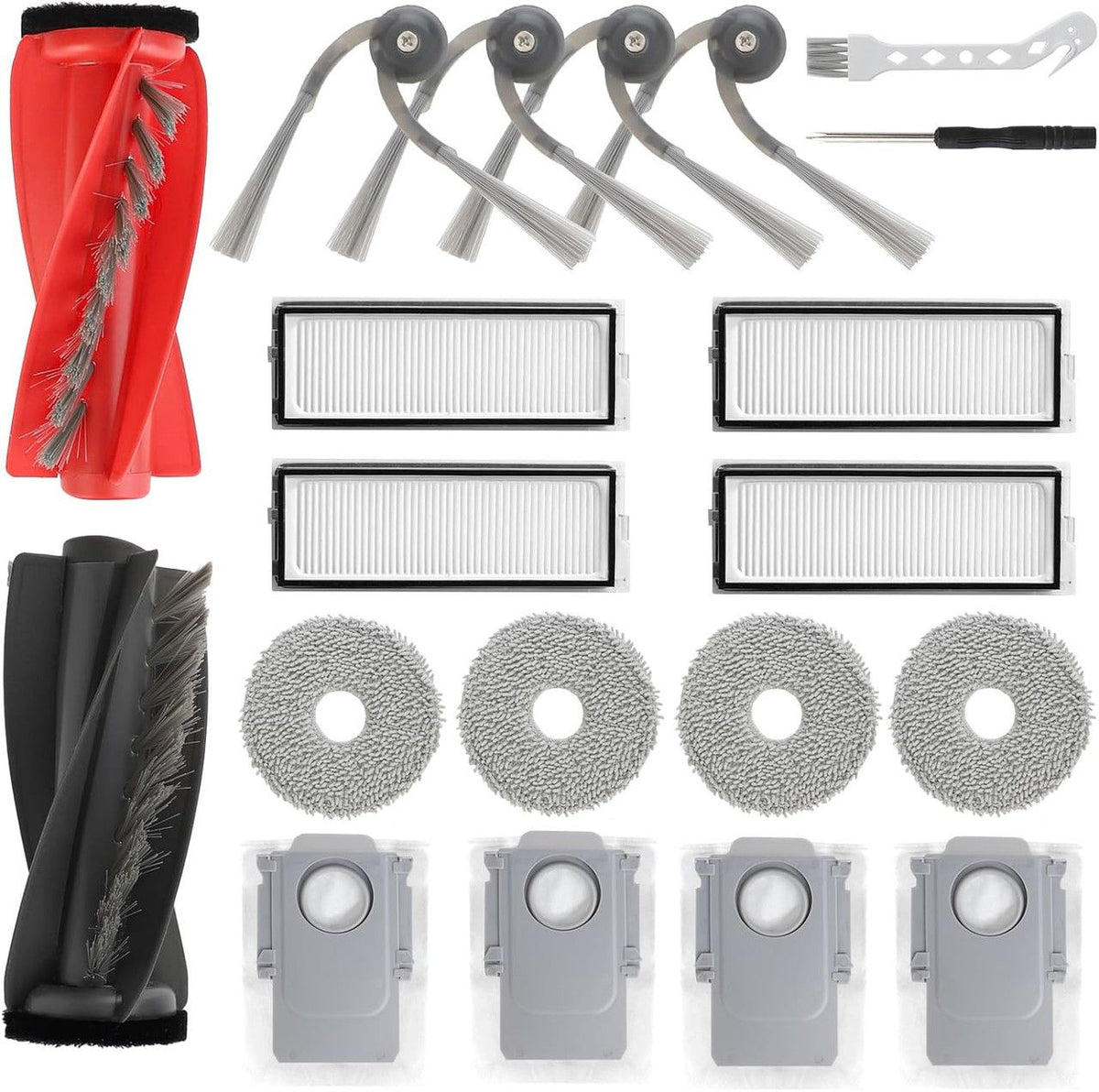 18 PCS Accessories for Roborock Qrevo Curv Robot Vacuum Cleaner