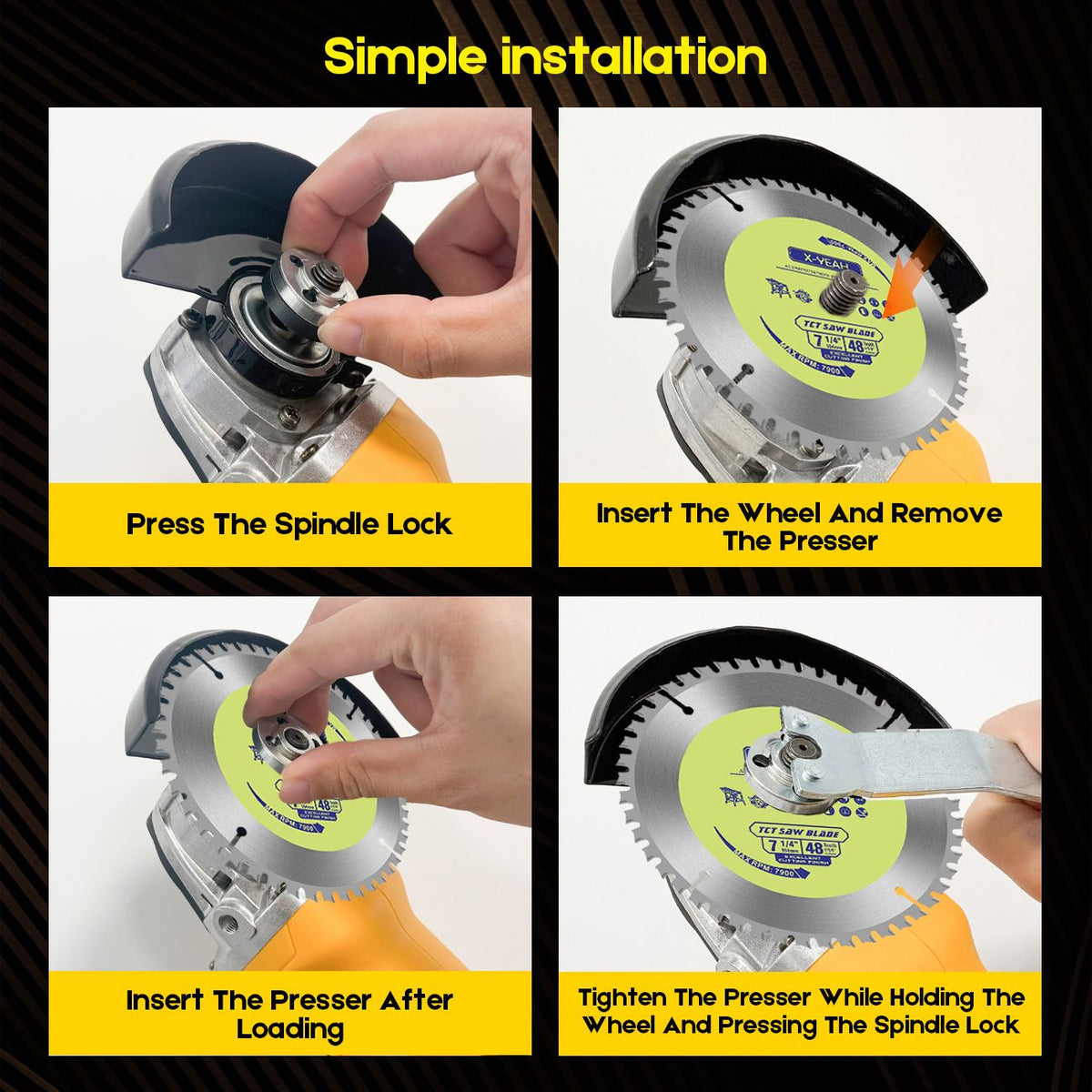 Cordless Angle Grinder 4-1/2 inch for Makita 18V MAX Battery, Grinder Tool, Power Electric Grinders, Brushless Motor for Cutting, Griding, Polishing