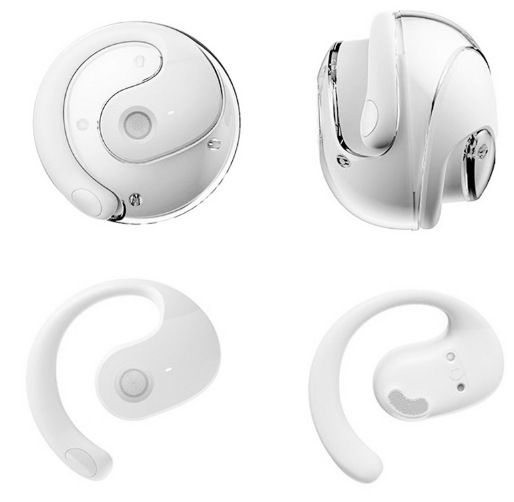 Open Ear Wireless Headphones Earphones Bluetooth 5.4 On Ear Sport Gym - White