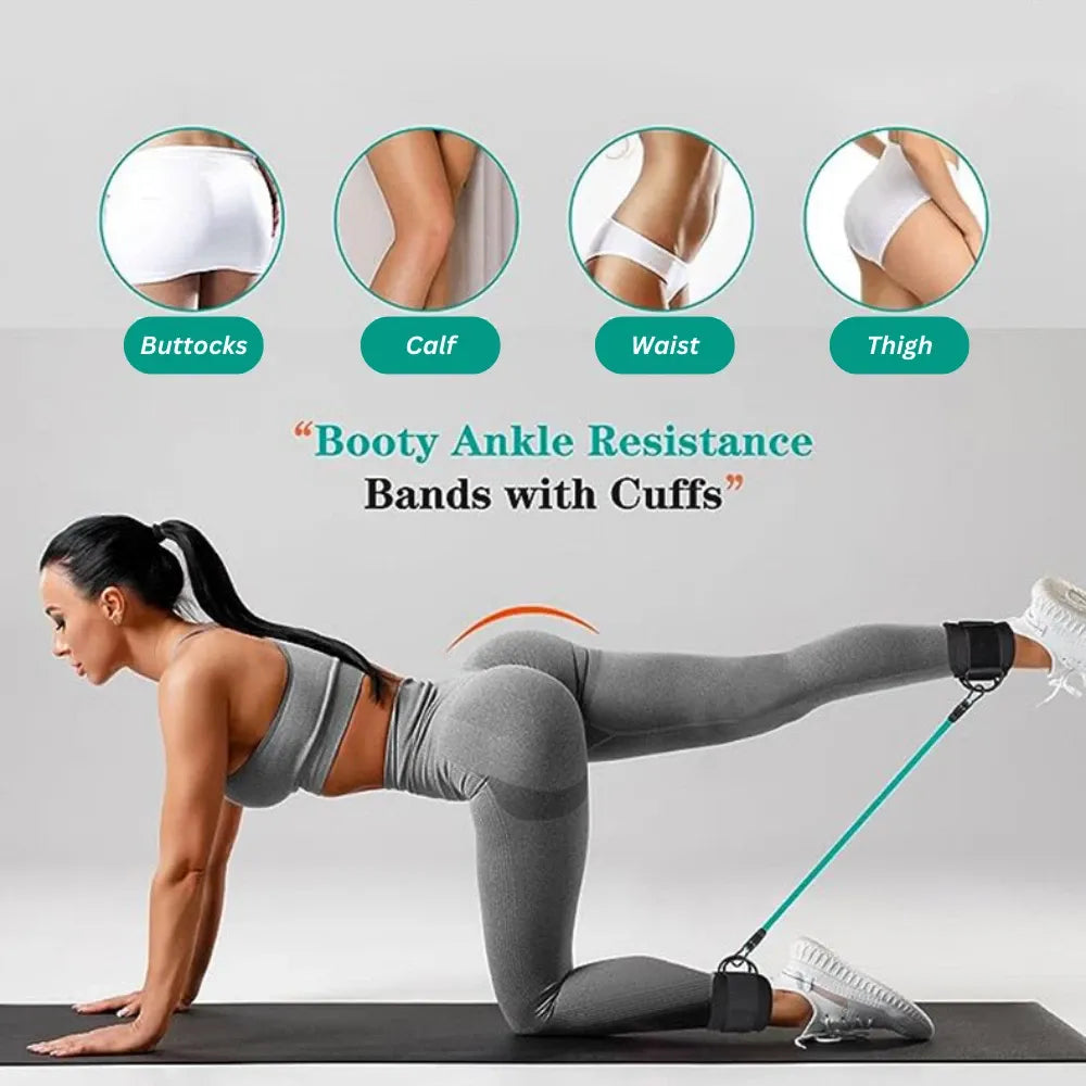 6pcs Resistance Band Set Yoga Pilates Exercise Fitness Latex Tube Body Workout